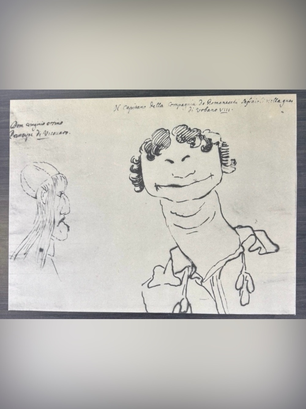 Caricature Giovanni Gian Lorenzo Bernini Fine Art Print Antique Vintage Original